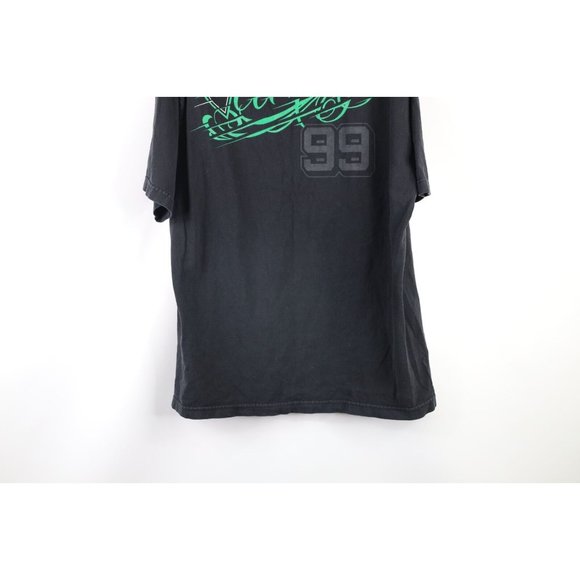 Vintage Famous Stars and Straps Mens XL Faded Spell Out Double Sided T-Shirt - Picture 8 of 9